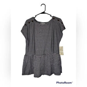 NWT French Laundry baby doll top Medium Cotton blend